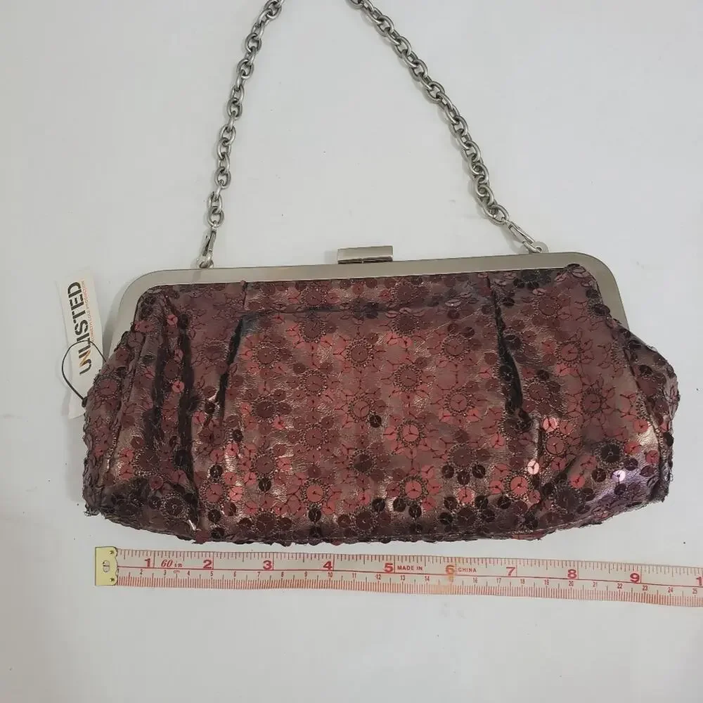 Unlisted | Pleats to Meet You Star Sequin Clutch Small Handbag